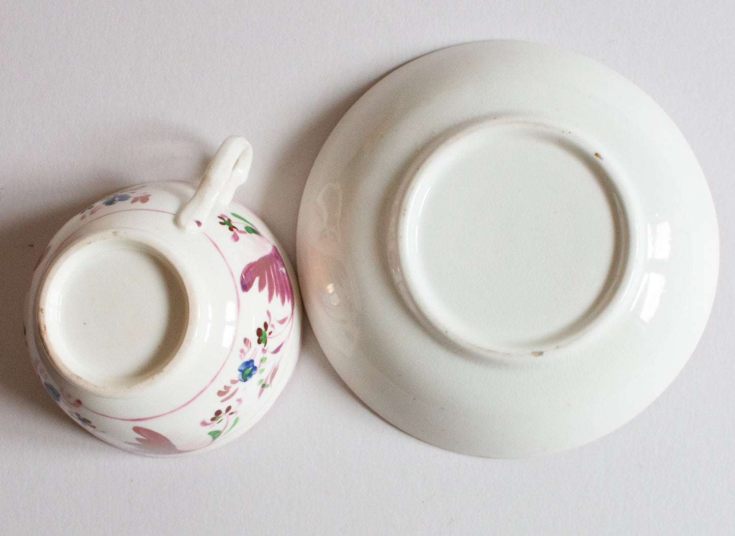 Antique Pink Lustre Teacup and Saucer