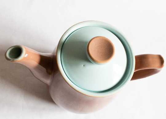 Poole Pottery Two Tone Brown and Blue Coffee Pot