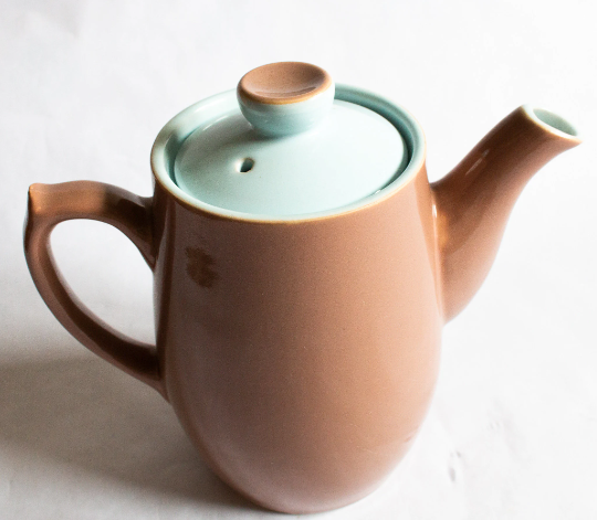 Poole Pottery Two Tone Brown and Blue Coffee Pot