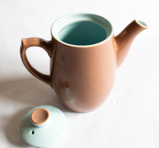 Poole Pottery Two Tone Brown and Blue Coffee Pot