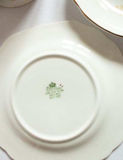 Stanley Fine Bone China Teacup Trio with Floral Detail