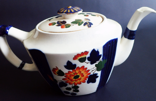Antique Samuel Hancock & Sons Imari Style Teapot
