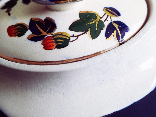 Antique Samuel Hancock & Sons Imari Style Teapot