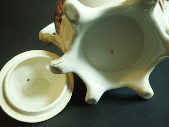 Mid Victorian Bone China Teapot with Lustreware Finish