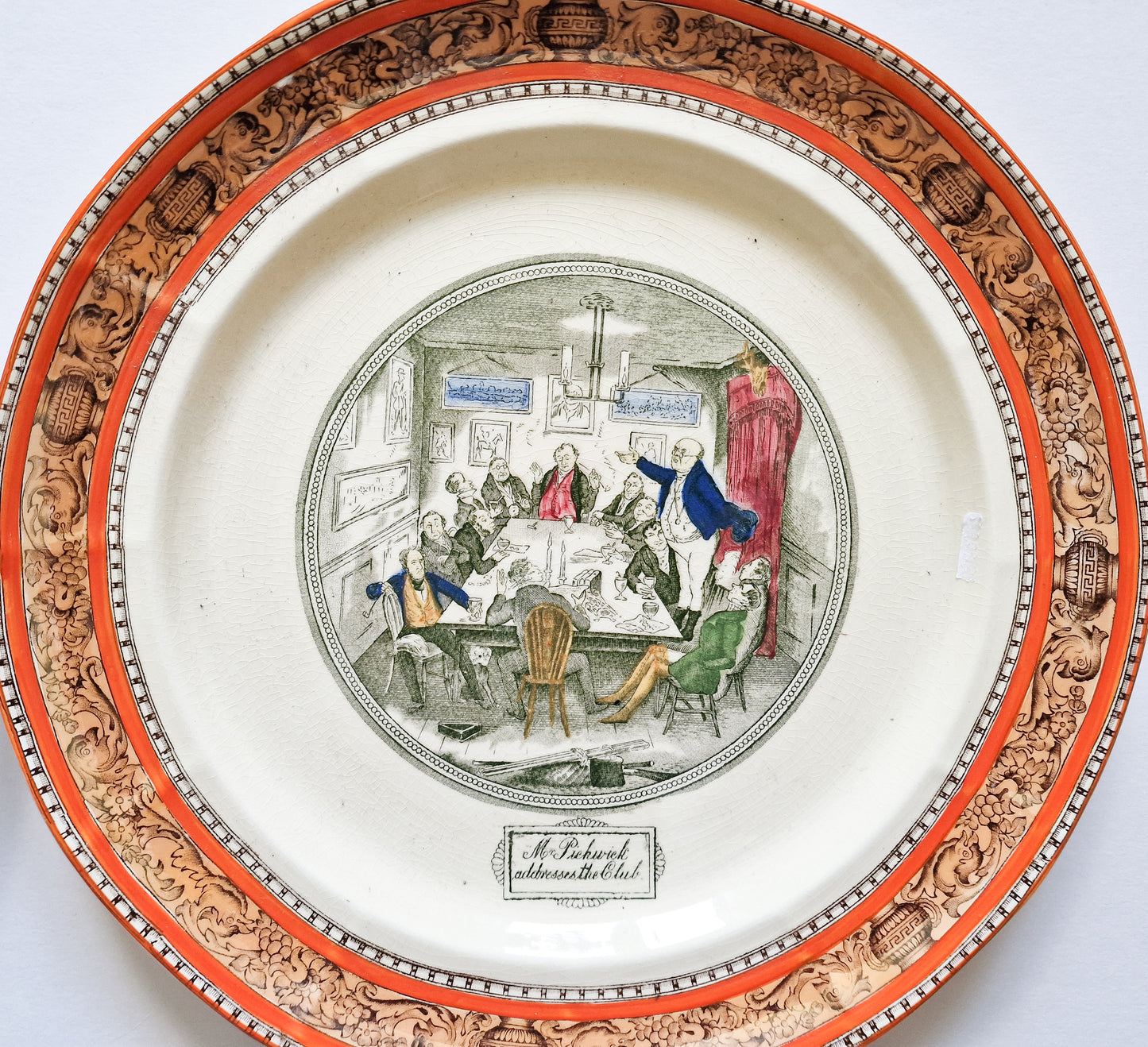 Adams Pottery Charles Dickens Series Large Collector's Plates (2)