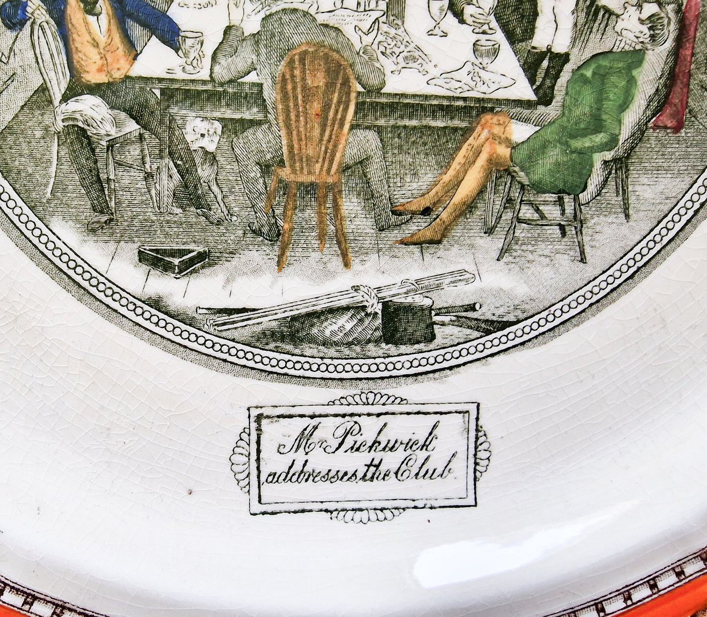 Adams Pottery Charles Dickens Series Large Collector's Plates (2)
