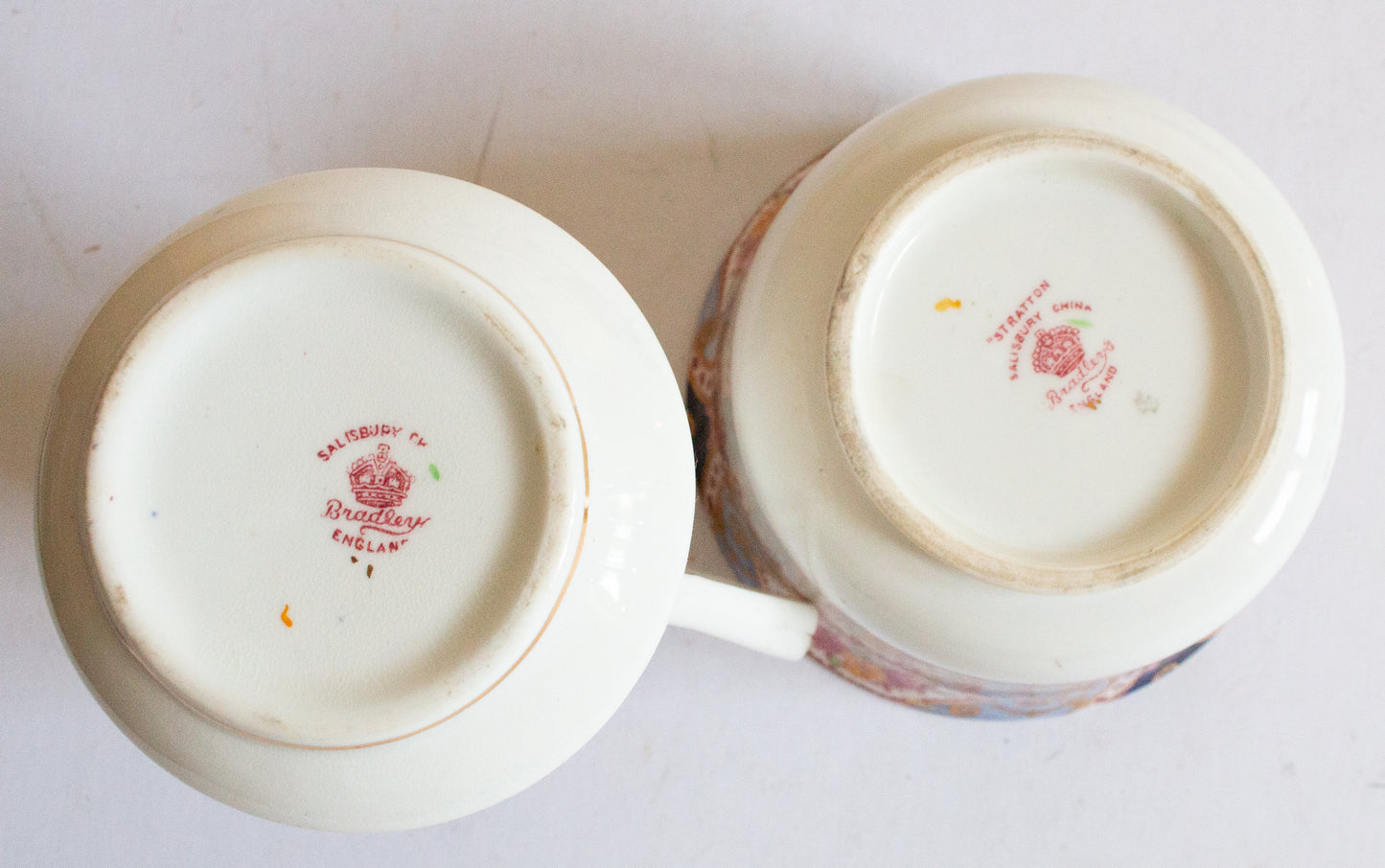 Salisbury China 'Stratton' Pattern Sugar Bowl and Creamer Set
