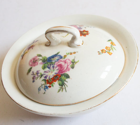 Bisto England Floral Lidded Soap Dish