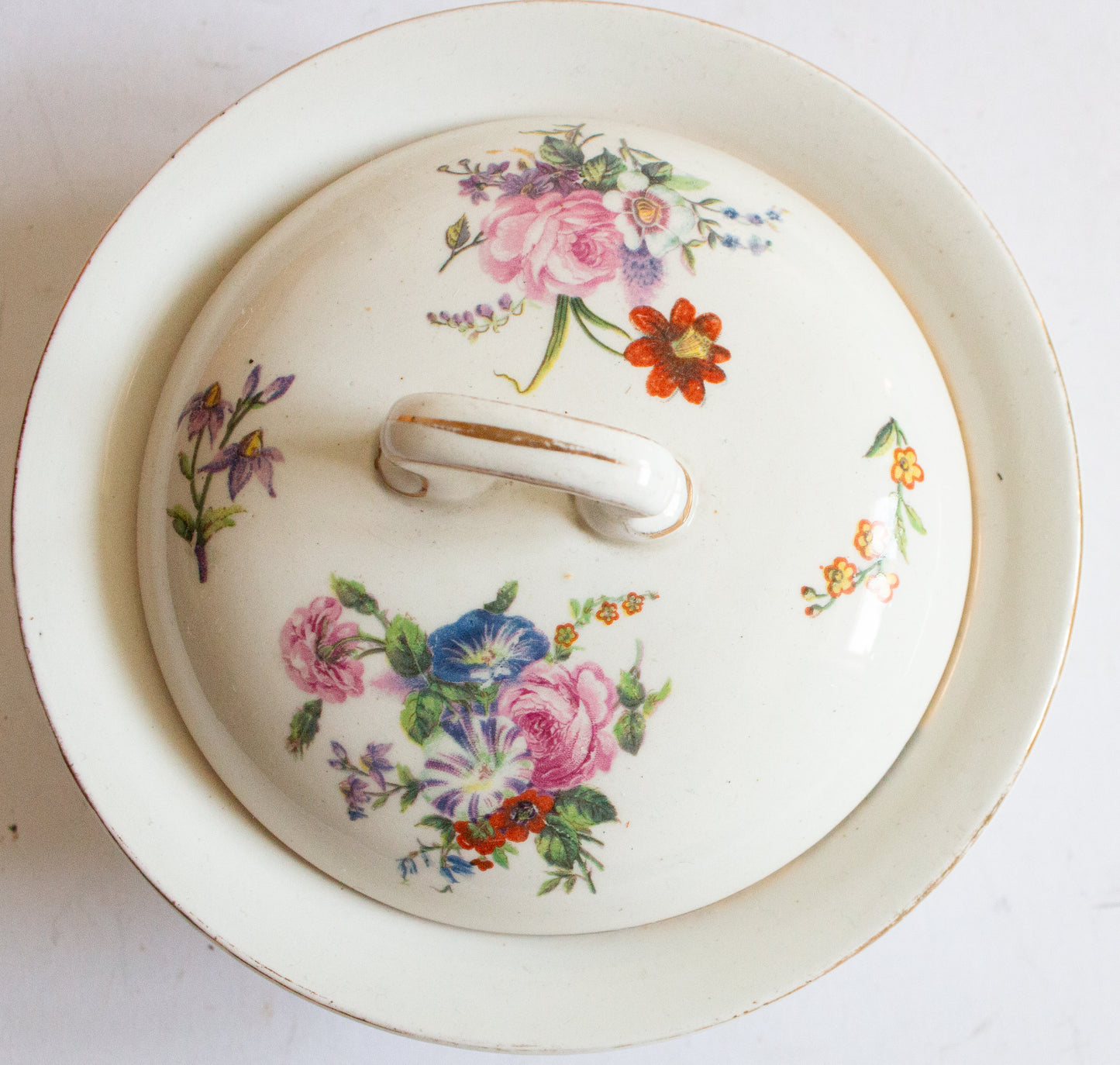 Bisto England Floral Lidded Soap Dish