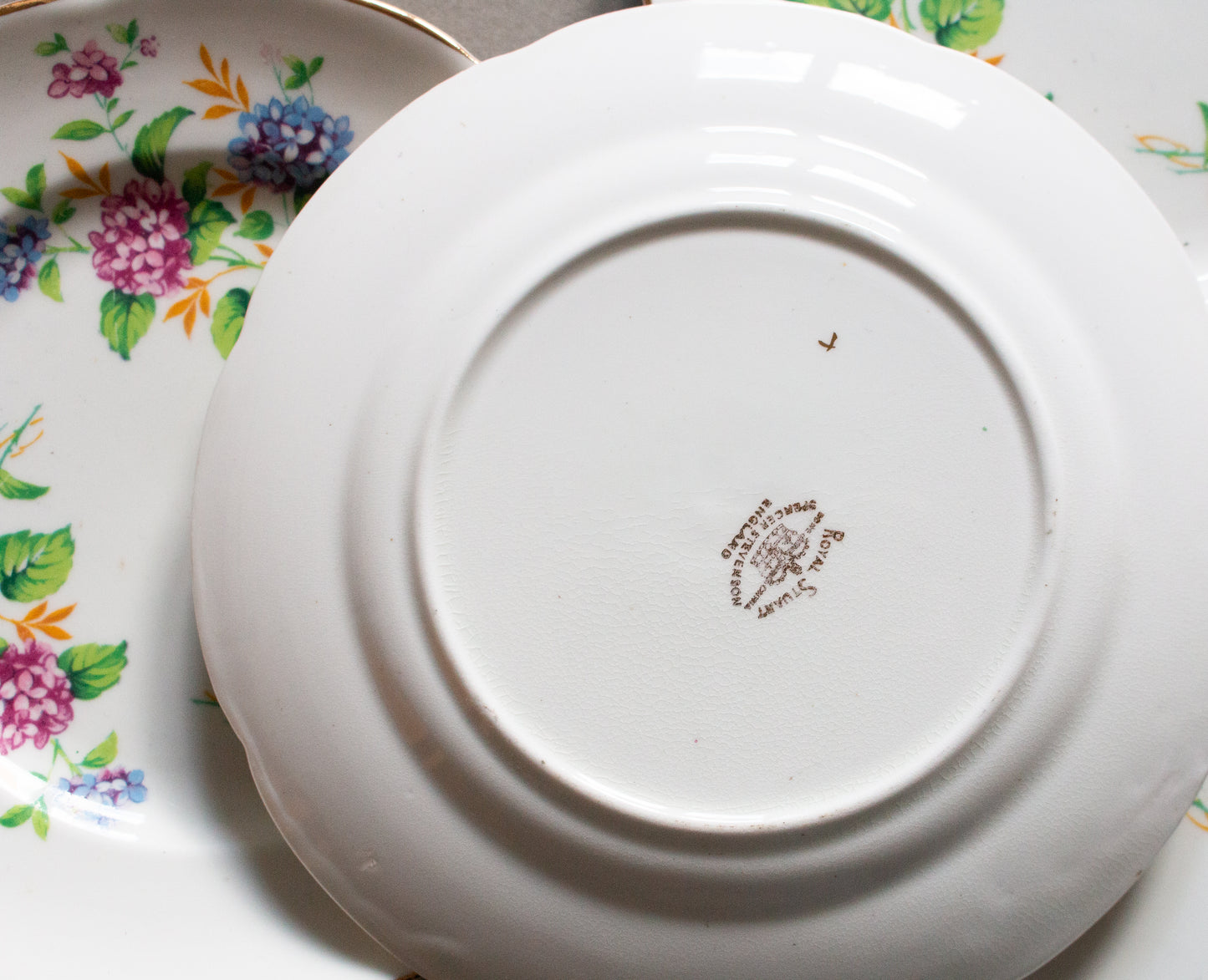 Vintage Royal Stuart China Floral 6.5" Side Plates (4)