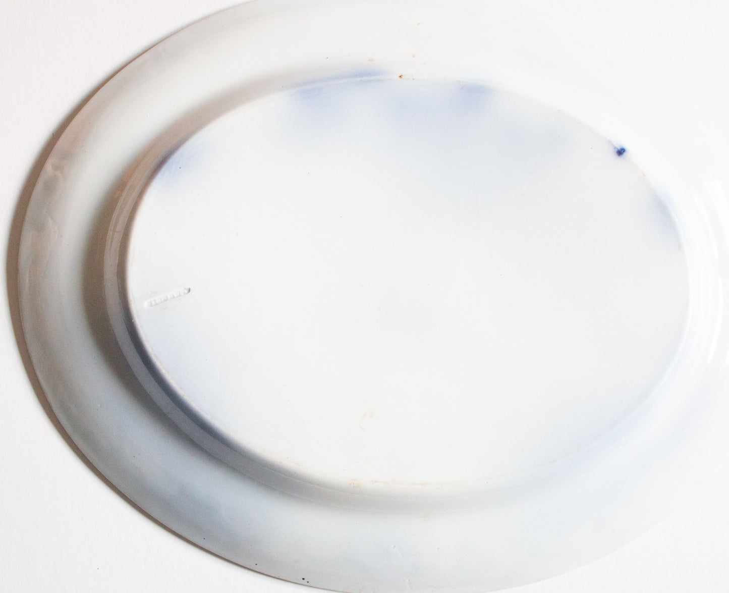 Antique Ashworth Bros. Flow Blue and White Serving Plate