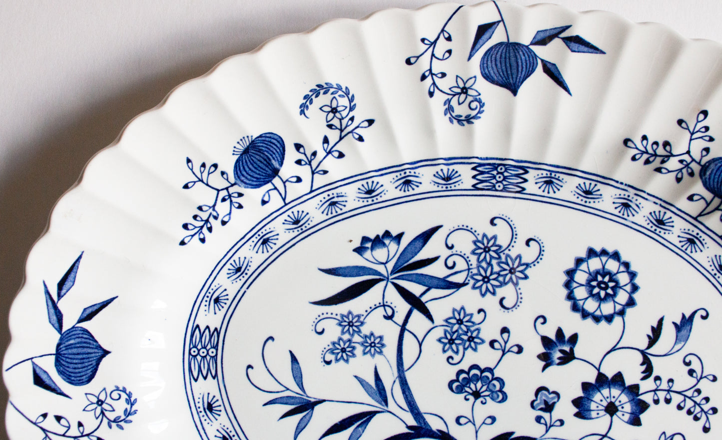J. & G. Meakin 'Blue Nordic' Pattern Large Blue and White Serving Platter