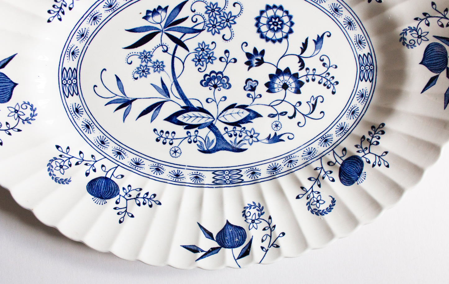 J. & G. Meakin 'Blue Nordic' Pattern Large Blue and White Serving Platter