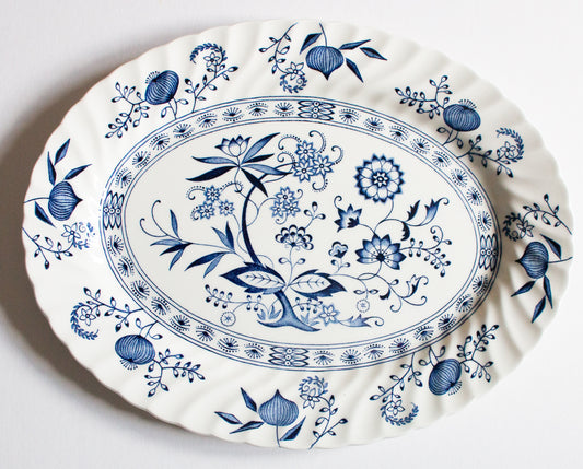 J. & G. Meakin 'Blue Nordic' Pattern Small Blue and White Serving Plate