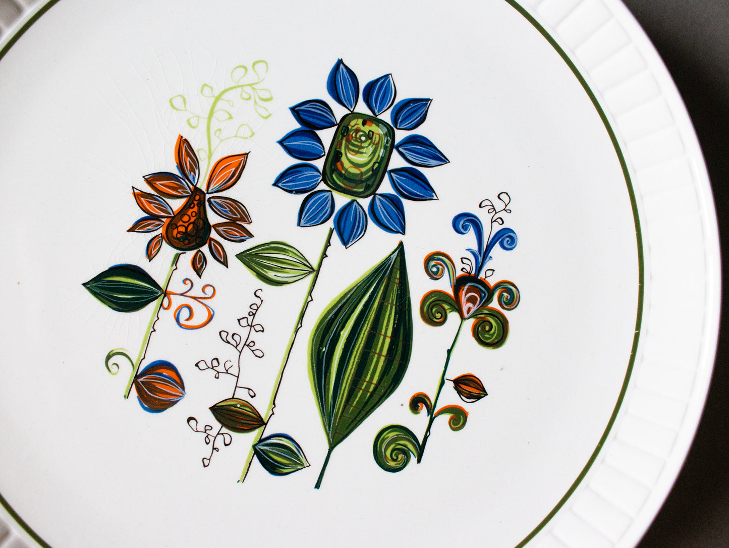 Royal Worcester Group Palissy England 'Bergen' Pattern Mid Century 10" Dinner Plates (6)