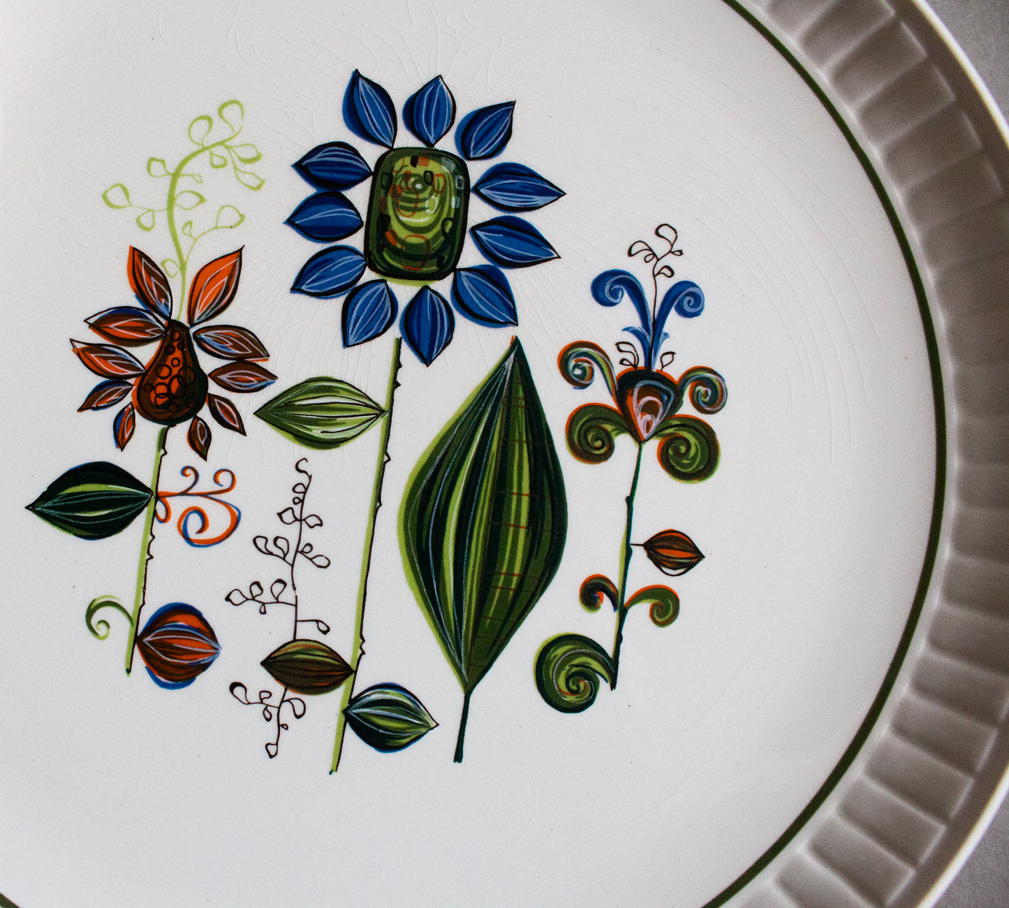 Royal Worcester Group Palissy England 'Bergen' Pattern Mid Century 10" Dinner Plates (6)