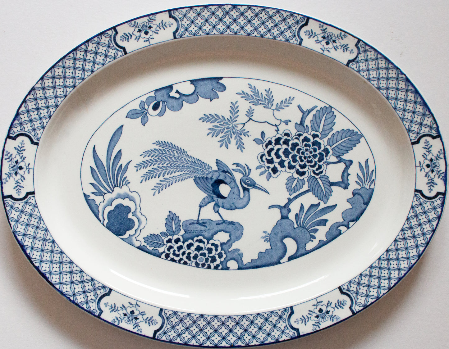 Wood & Sons 'Yuan' Pattern Blue and White Meat Platter