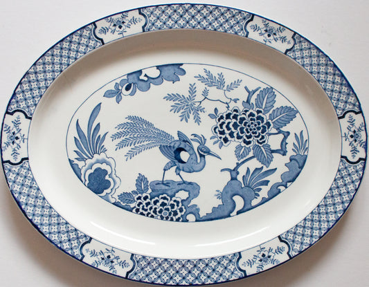 Wood & Sons 'Yuan' Pattern Blue and White Meat Platter