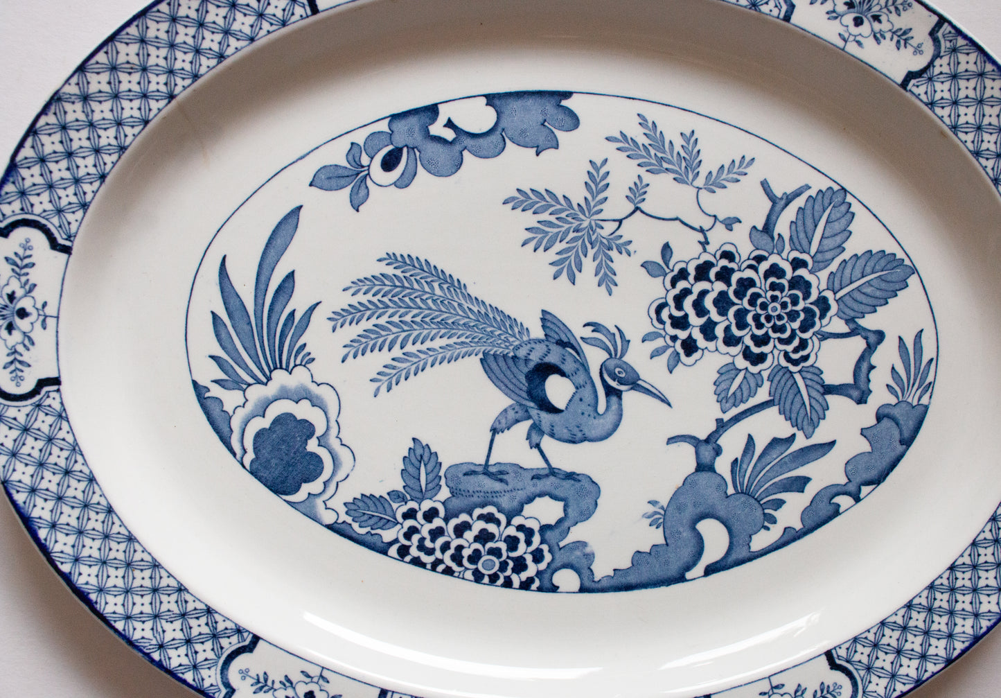 Wood & Sons 'Yuan' Pattern Blue and White Meat Platter