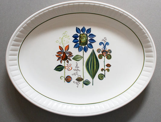 Royal Worcester Group Palissy England 'Bergen' Pattern Mid Century 12" Serving Platter