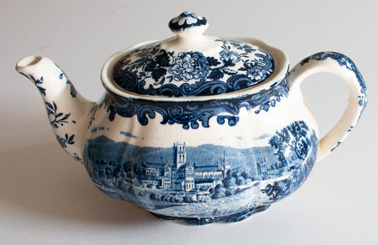 Palissy 'Avon Scenes' Blue and White Transferware Teapot