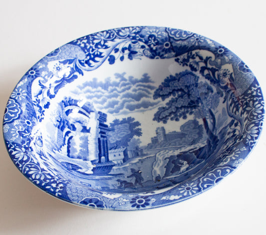 Spode Italian Blue and White Transferware Serving Bowl