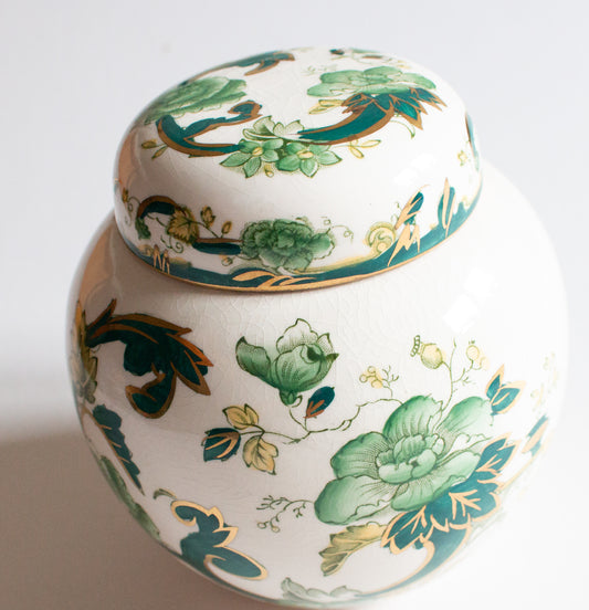 Mason's Ironstone 'Chartreuse' Pattern Ginger Jar
