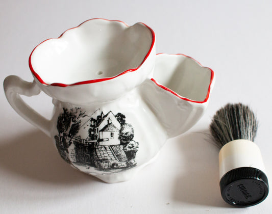 TJames Kent Ltd. Old Foley Shaving Mug with Fishing Print Detail