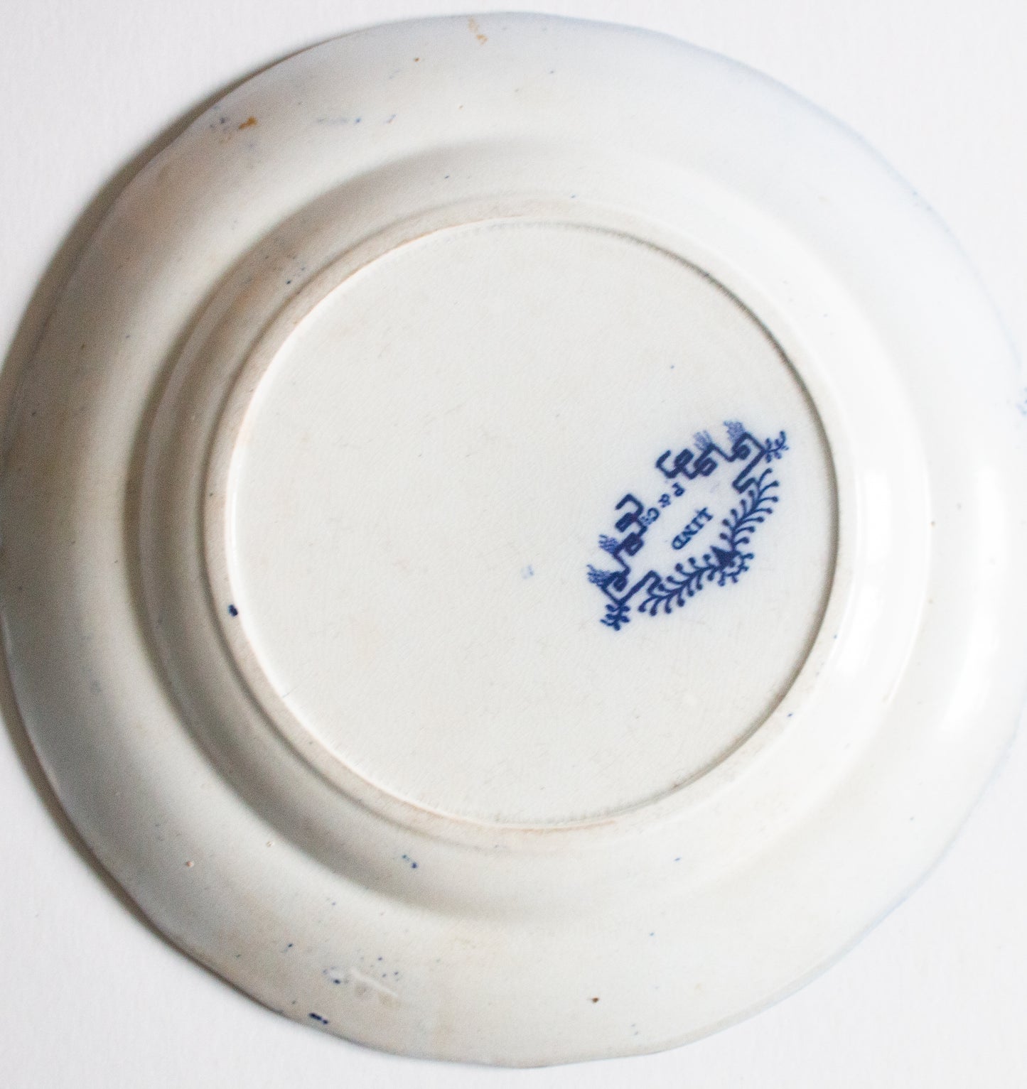 Antique Flow Blue China 'Jenny Lind' Pattern Staffordshire Pottery 9.25" Plate