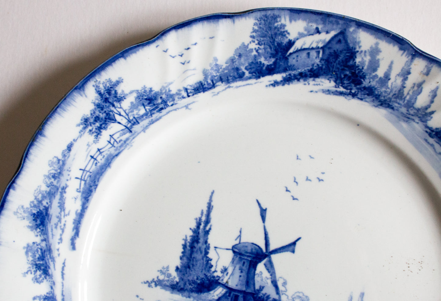 Royal Doulton 'Norfolk' Pattern Blue and White Transferware  9.75" Plate