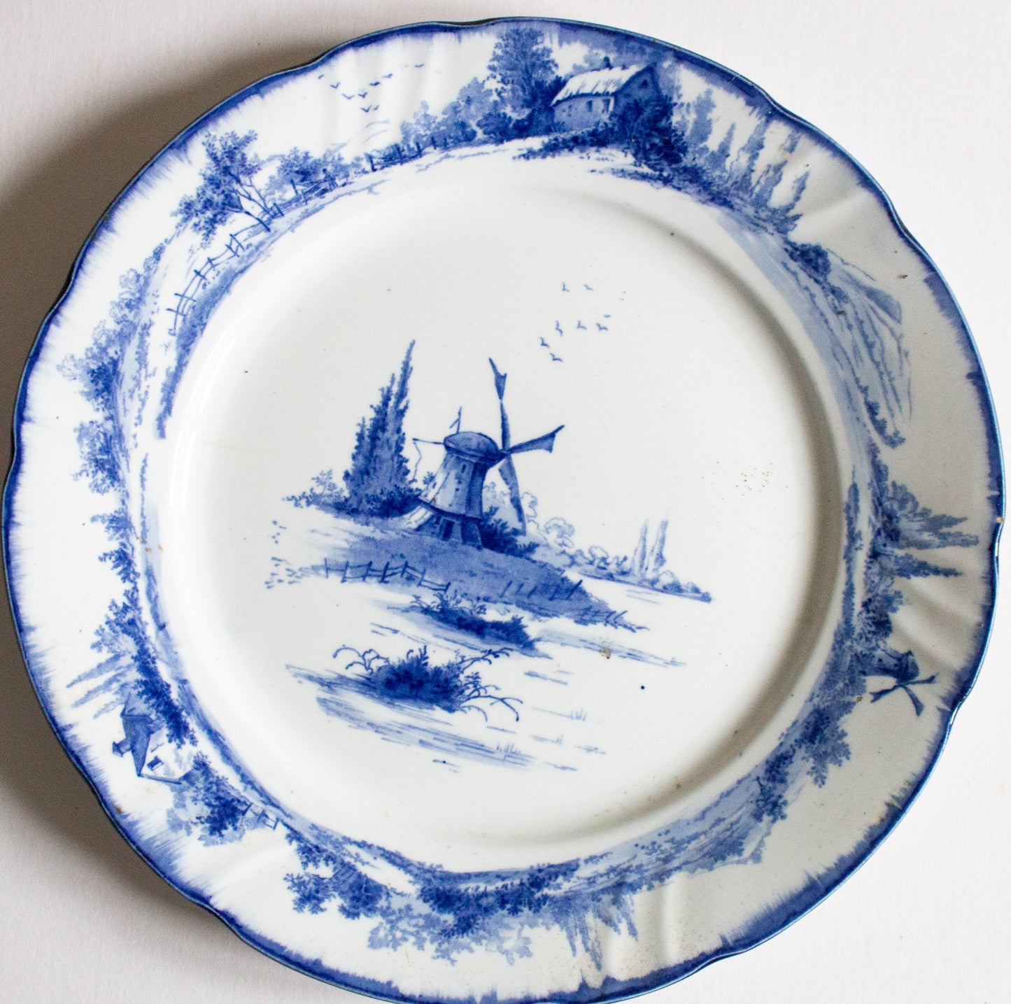 Royal Doulton 'Norfolk' Pattern Blue and White Transferware  9.75" Plate