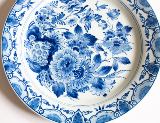 Delft Blue and White Transferware 10" Pictorial Plate