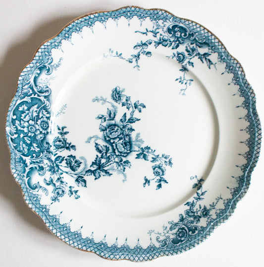 Royal Crown Derby Blue and White Transferware  8.5" Plate (Copy)James, Kent, Longton 'York' Pattern Blue and White Transferware  9.75" Plate