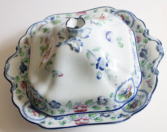 Art Deco Corona Ware Hancock & Sons 'Old Woodstock' Lidded Tureen or Serving Dish