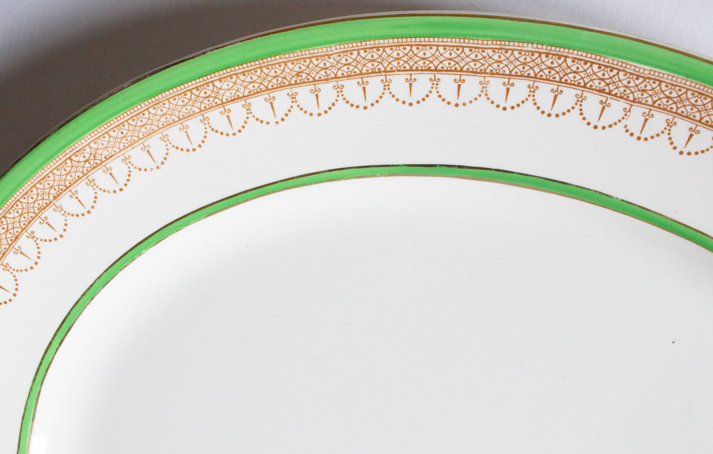 Burgess & Leigh Burleigh Ware 15" Green and Gold Serving Platter