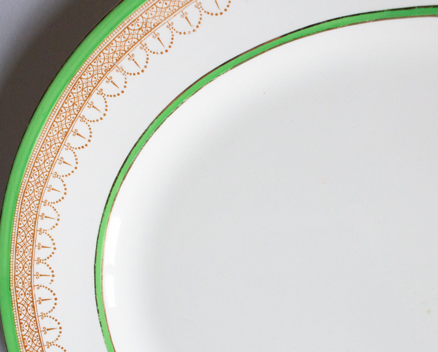 Burgess & Leigh Burleigh Ware 15" Green and Gold Serving Platter