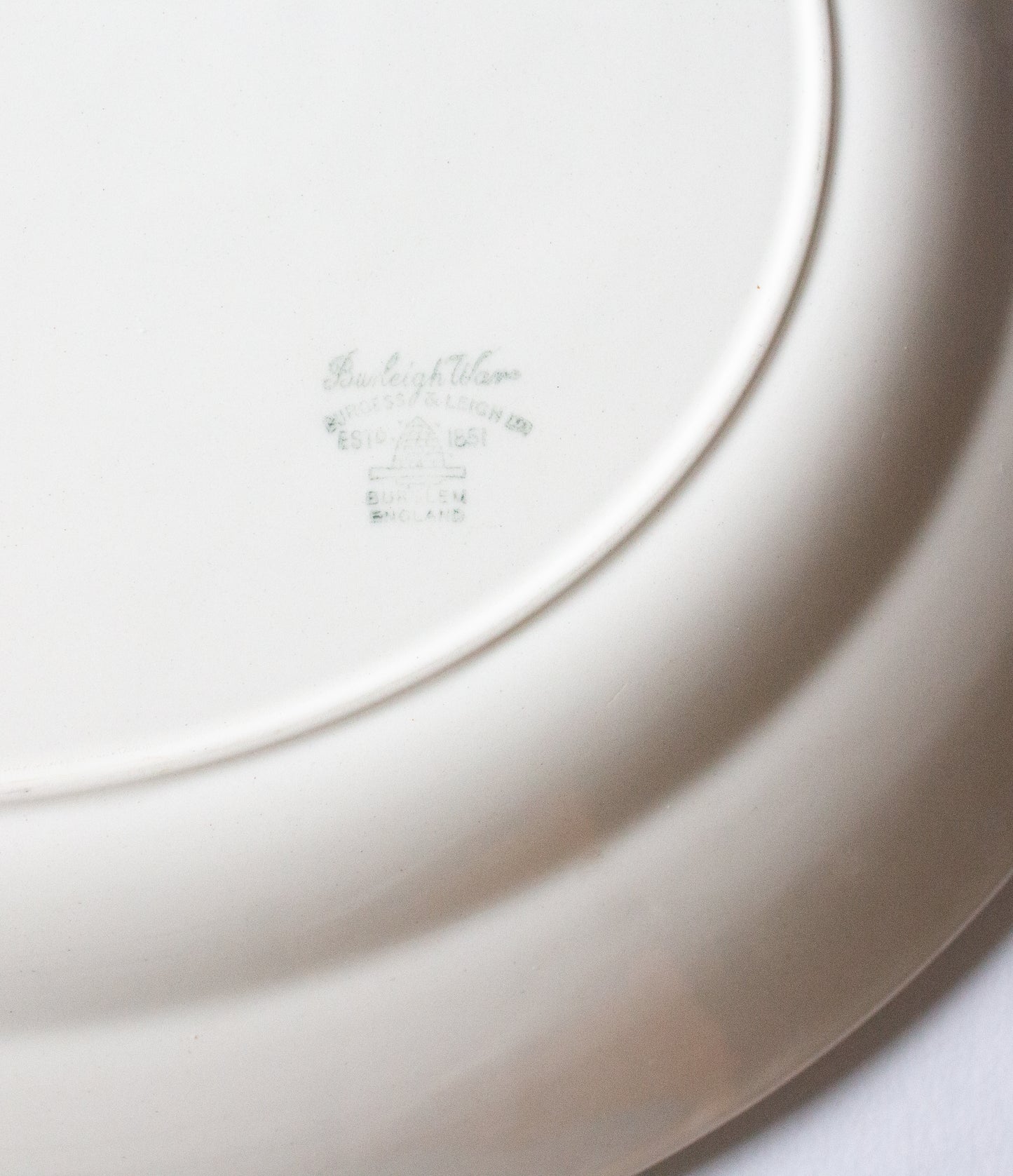 Burgess & Leigh Burleigh Ware 15" Green and Gold Serving Platter