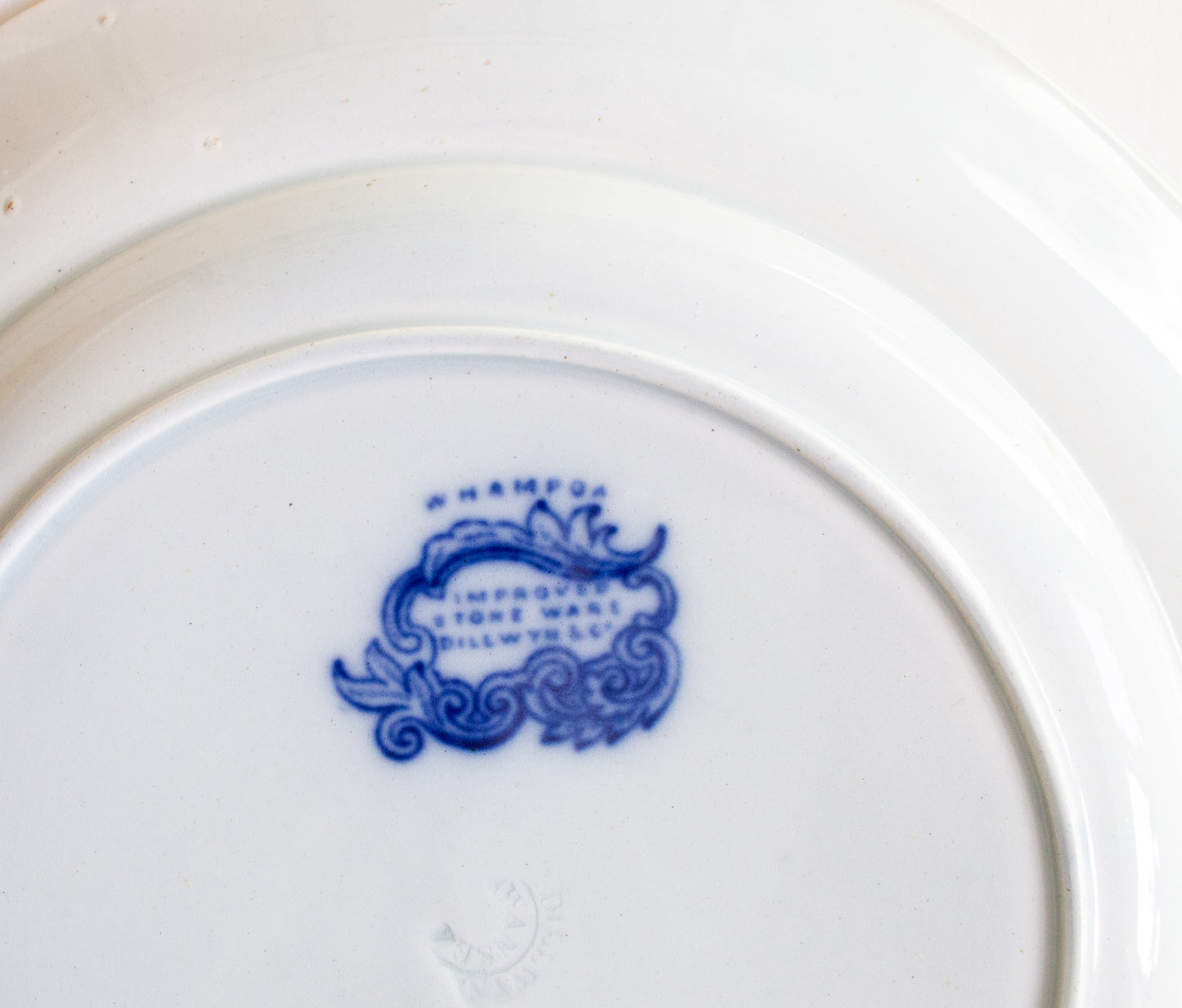 Antique Dillwyn & Co. 'Whampoa' Pattern 11" Flow Blue Plate