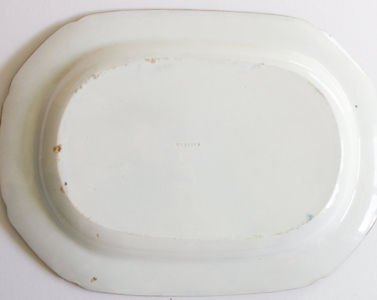 Swansea Cambrian 'Long Bridge' Pattern 12" Flow Blue Serving Platter