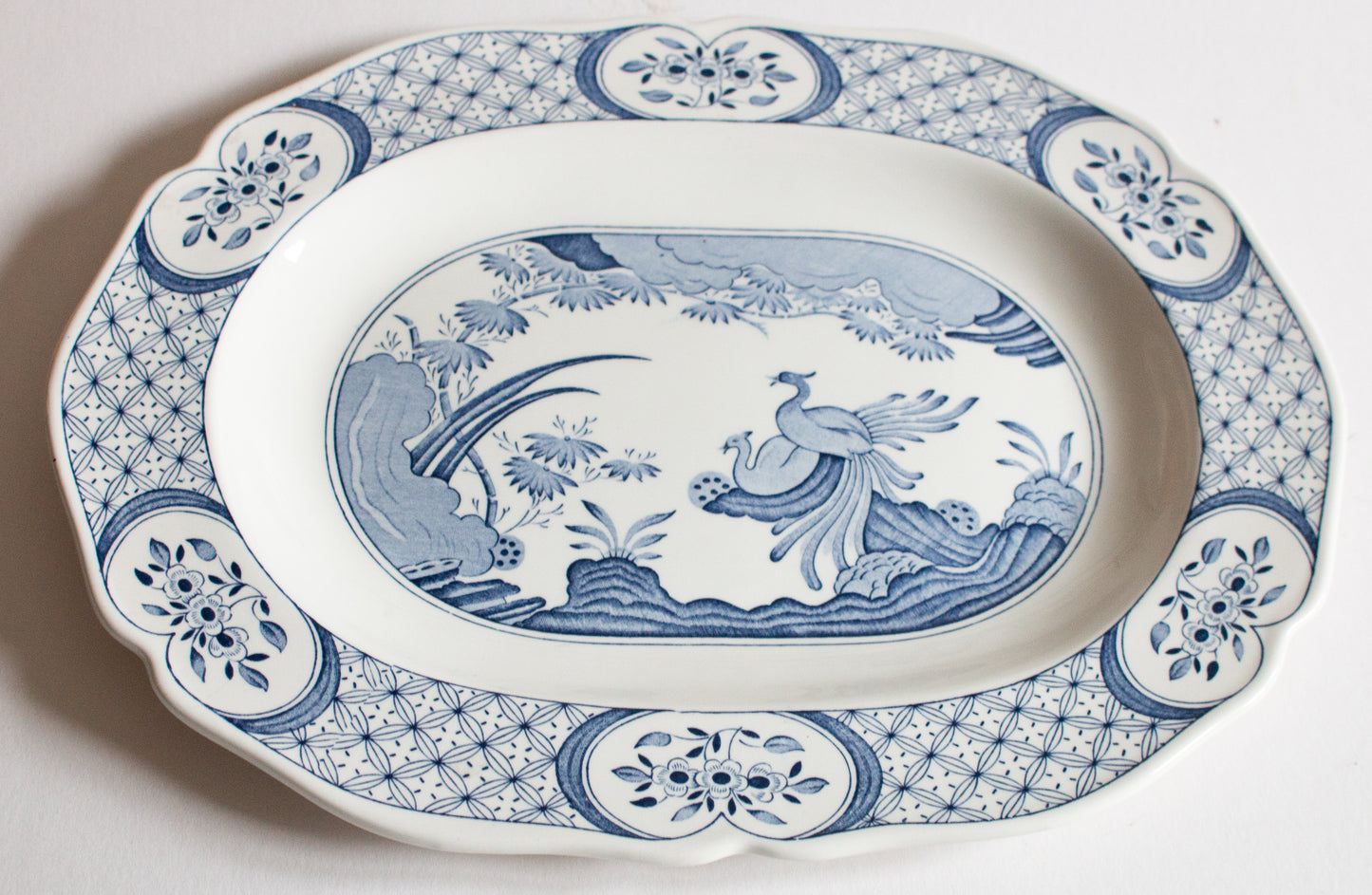 Furnivals 'Old Chelsea' Blue and White Transferware 13.5" Serving Platter
