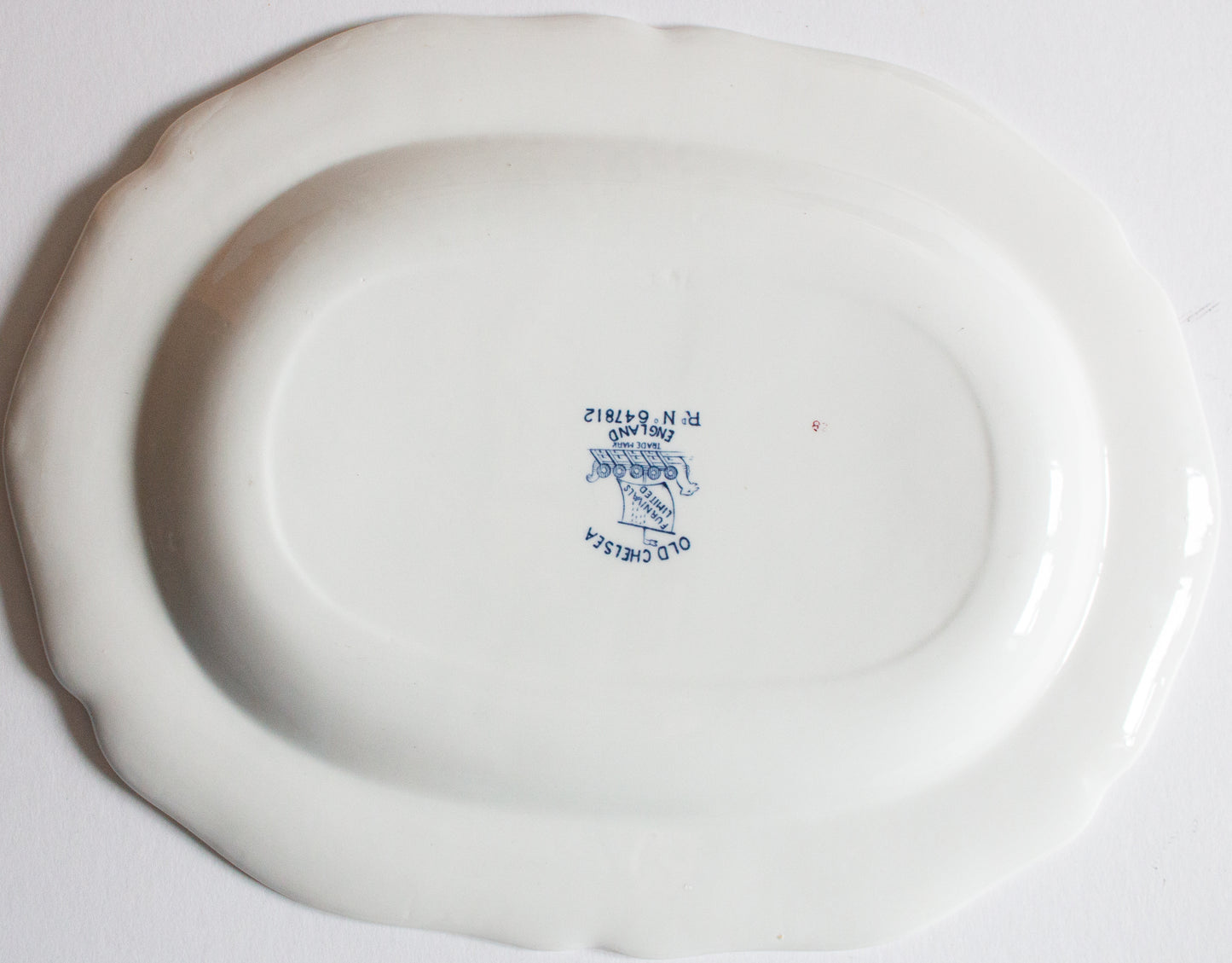 Furnivals 'Old Chelsea' Blue and White Transferware 13.5" Serving Platter