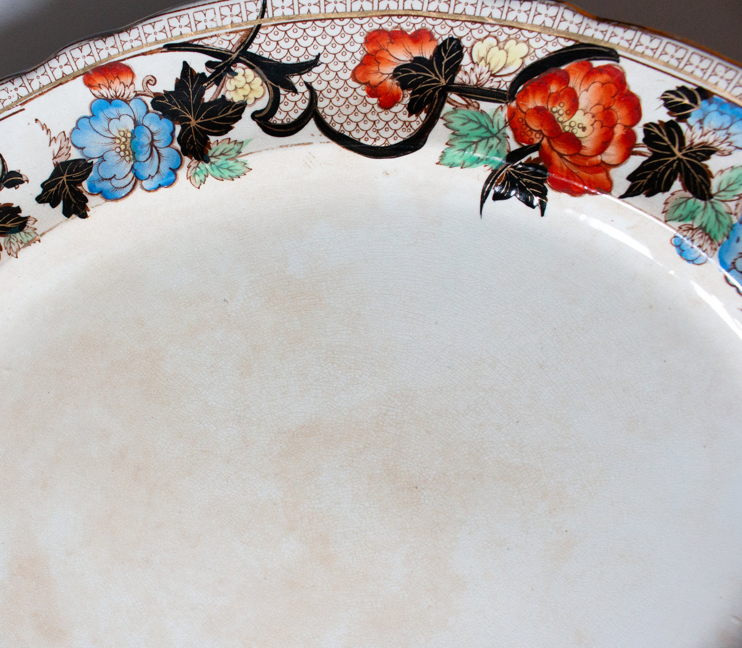 Antique Floral Border 18" Serving Platter
