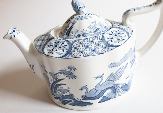 Furnivals 'Old Chelsea' Blue and White Transferware Teapot