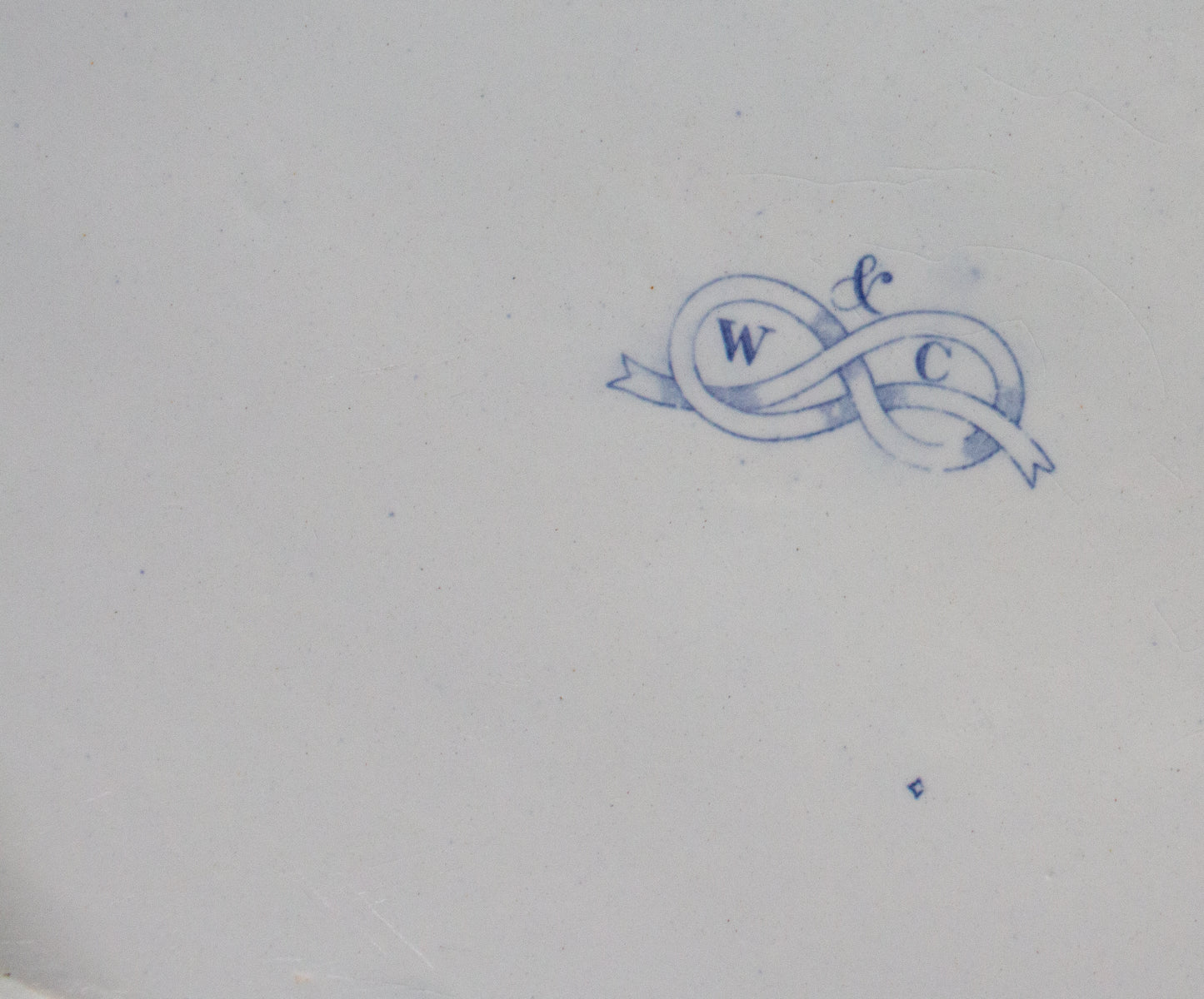 Large Antique 'Italian Ruins' Pattern 19" Blue and White Transferware Serving Platter