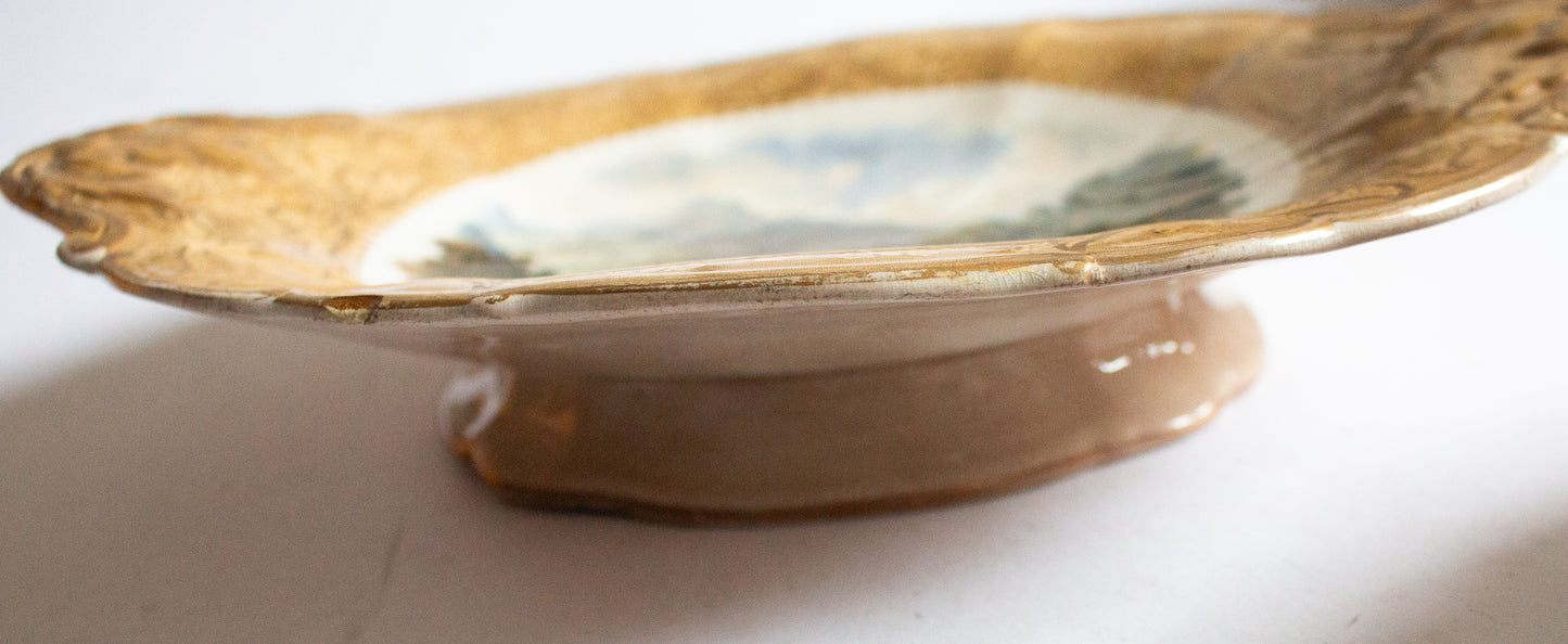 Antique Comports with Landscape Motifs (2)