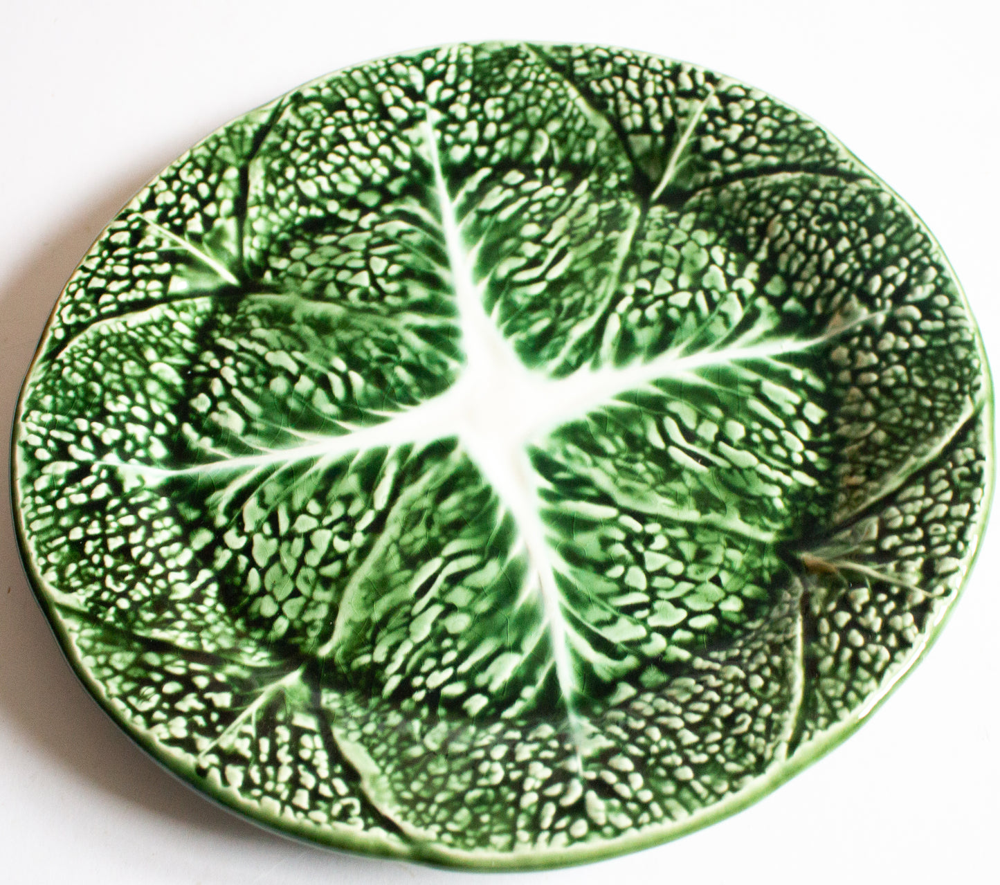 Bordallo Pinheiro Portugal Green Cabbage Leaf 11" Plate
