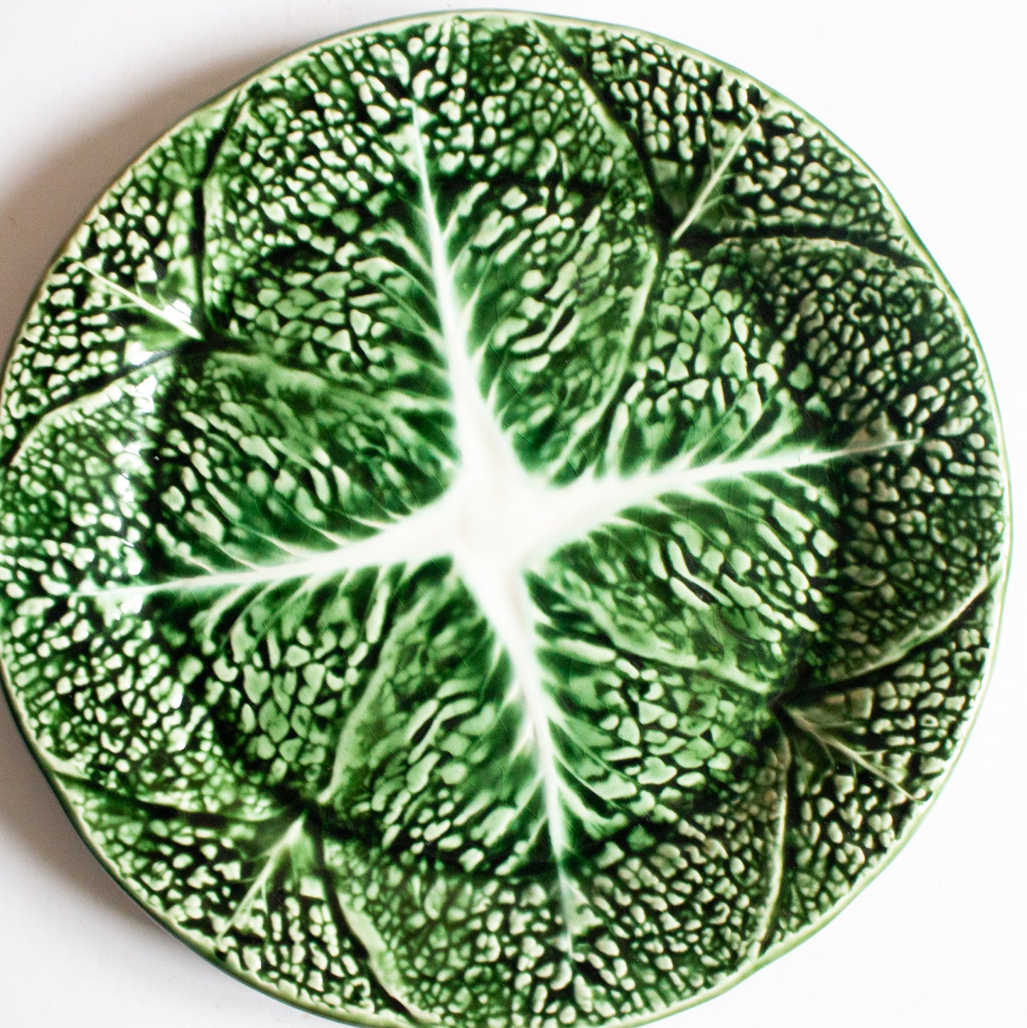 Bordallo Pinheiro Portugal Green Cabbage Leaf 11" Plate