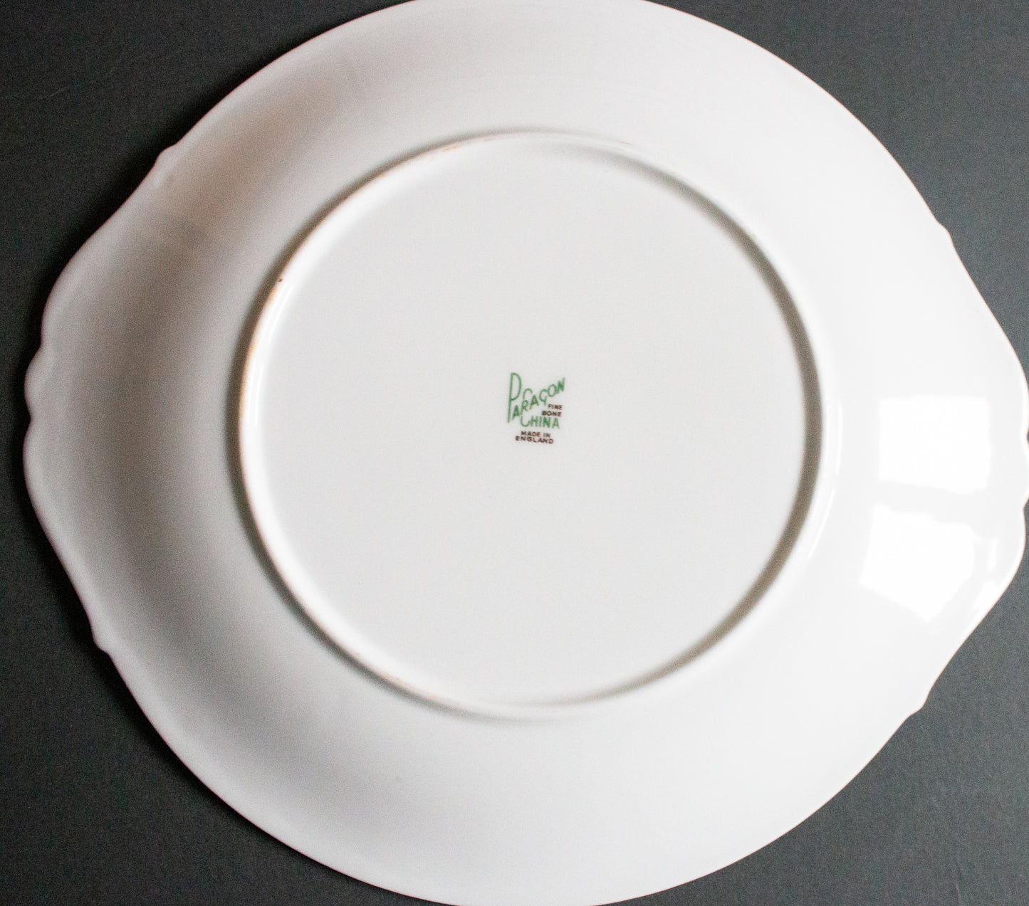 Paragon Bone China Blue Floral Cake Plate or Sandwich Plate with Gilt Detail