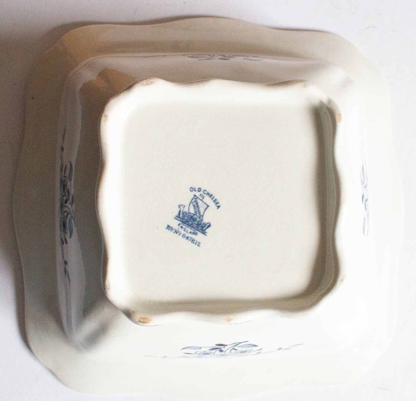 Furnivals 'Old Chelsea' Blue and White Transferware Tureen Base