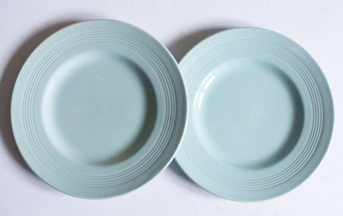 Woods Ware England  'Iris' Pattern Blue 6.75" Side Plates (2)